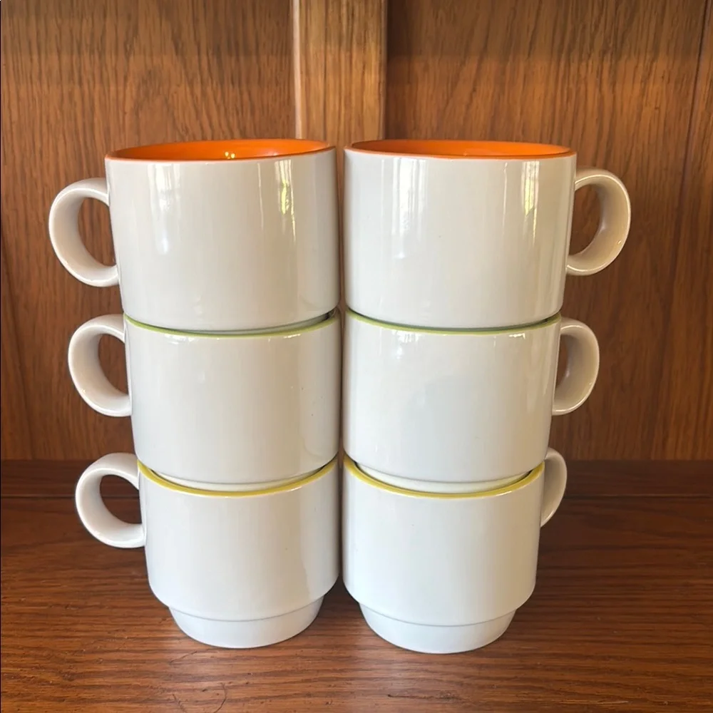 Crate & Barrel Stackable Espresso Coffee Mugs